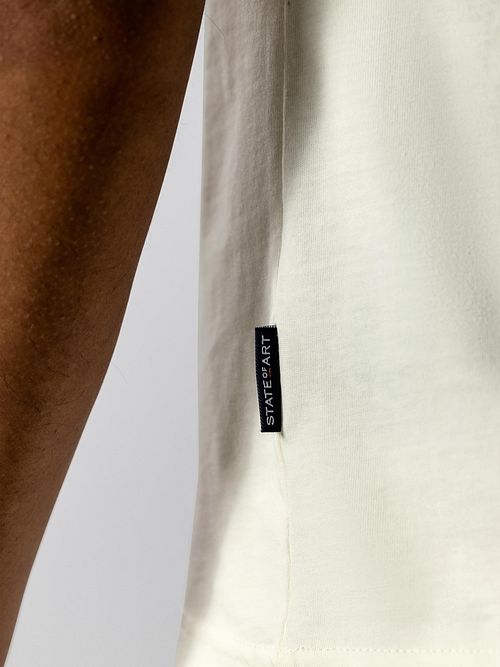 State of Art T-shirt Print Hvid Model / Detail