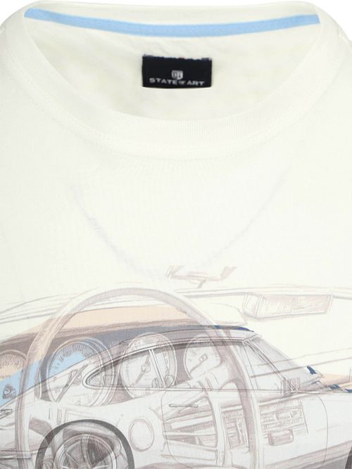 State of Art T-shirt Print White Product / Detail