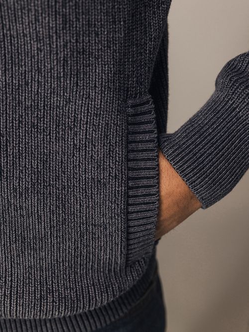 State Of Art Vest Struktur Kontrast Antraciet Model / Detail