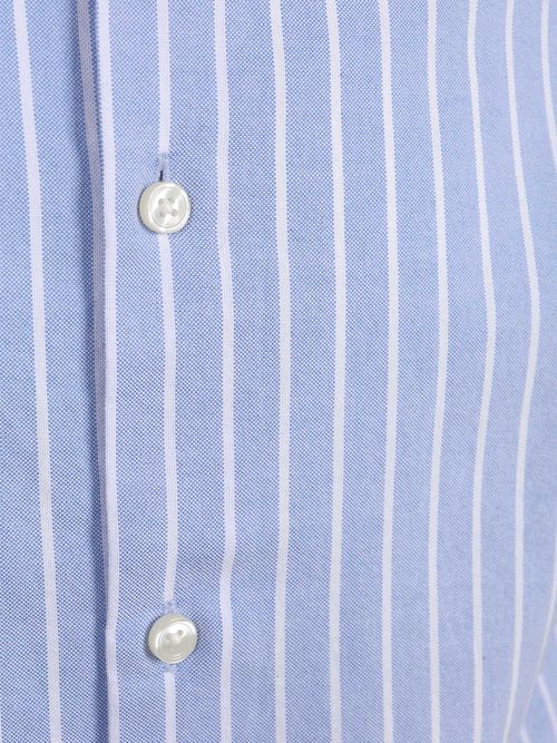 Steppin' Out Camisa Casual Oxford A Rayas Lichtblauw Product / Detail