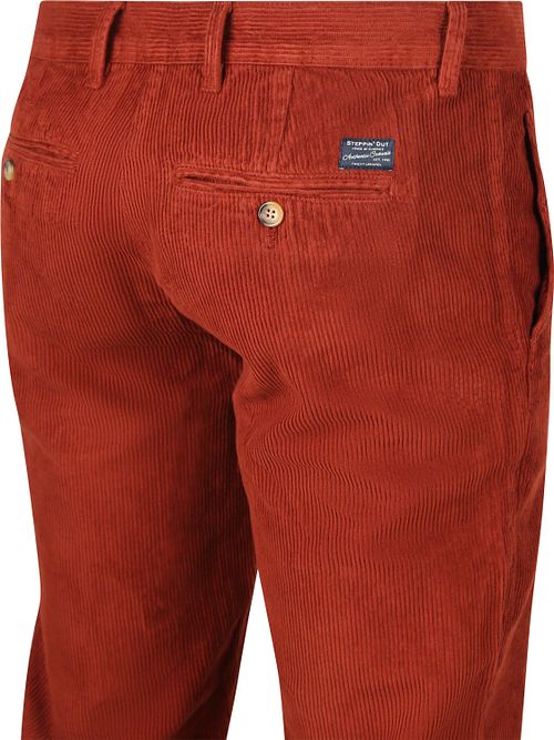 Steppin' Out Chino Flemm Corduroy Wine Product / Achterkant
