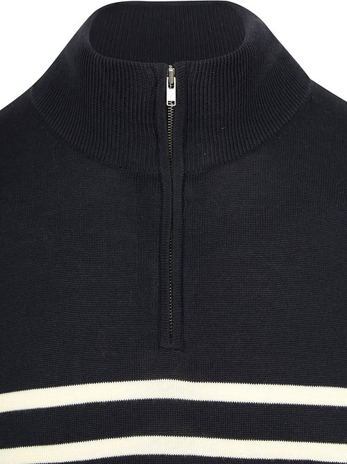 Steppin' Out Half-Zip Pullover Breton Stripe Navy Product / Detail