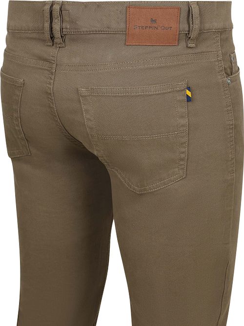 Steppin' Out Hose 5-Taschen Johnson Waffle Kaki Product / Achterkant