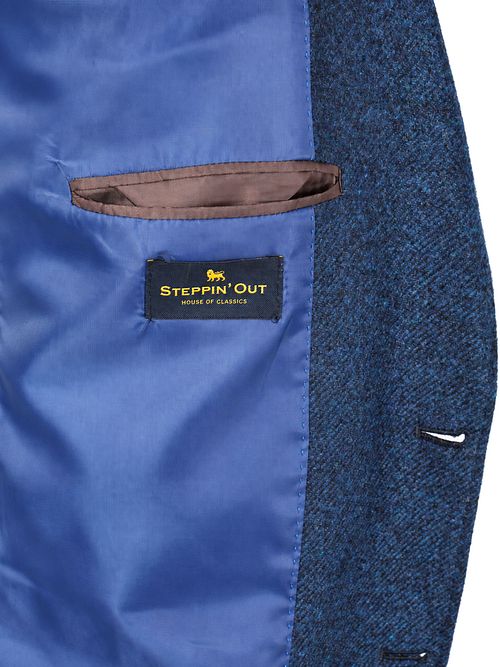 Steppin' Out Kavaj Lammull Tweed Blå