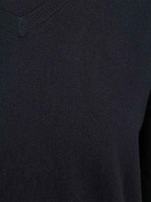 Steppin' Out Maglione in cotone e cashmere con scollo a V Navy Product / Detail