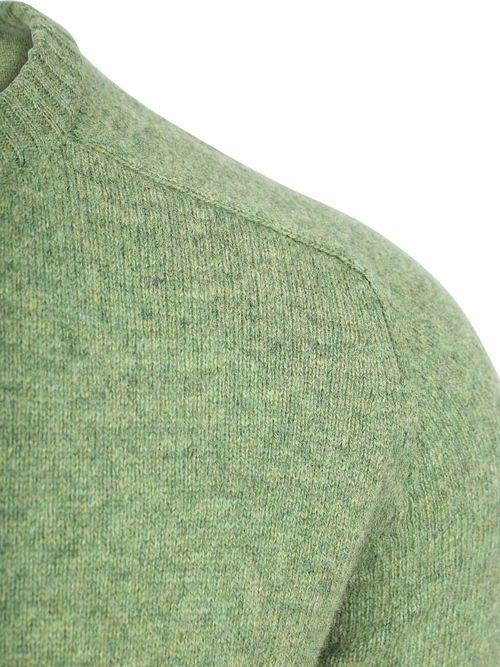Maglione Steppin' Out in lana d’agnello verde Product / Detail