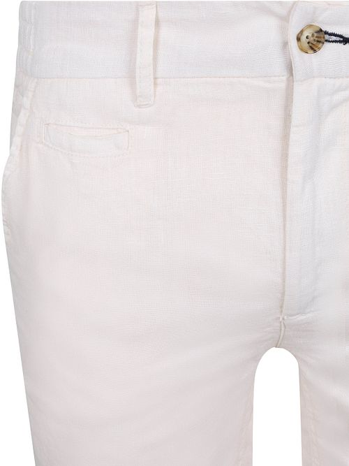Lniana koszula Steppin' Out Milwau z krótkim rękawem w kolorze złamanej bieli Product / Detail