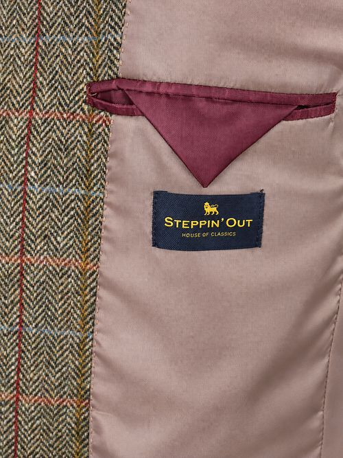 Steppin' Out Sport Jacket Shetland Wool Check Green