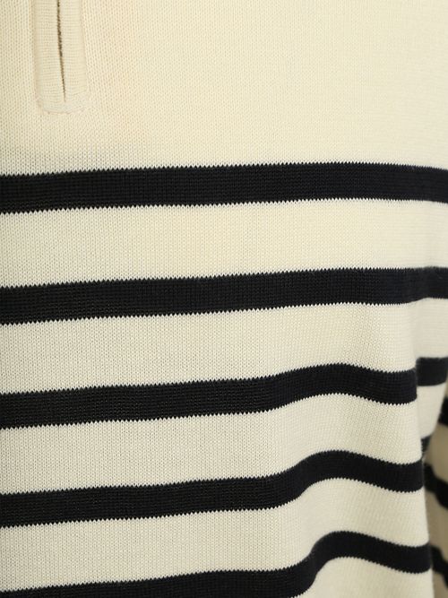 Sweter Steppin' Out Half-Zip Breton Stripe w kolorze ecru Product / Detail