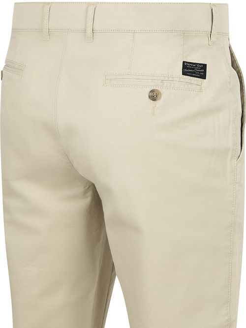 Steppin' Out Chino Newbury Light Twill Beige Product / Achterkant