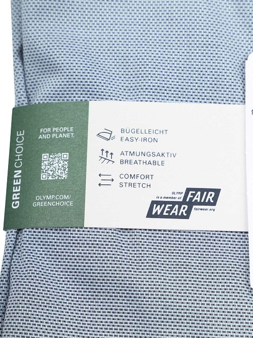 Strukturalna koszula OLYMP Level Five w kolorze niebieskim z wydłużonym rękawem Product / Detail