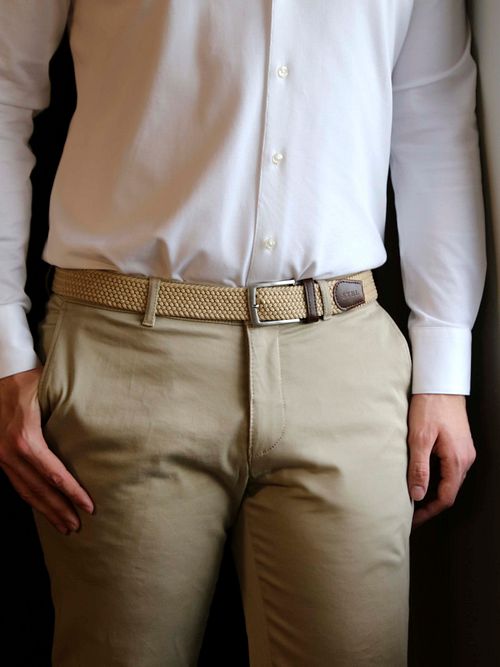 Suitable Vævet Bælte Beige Model / Voorkant