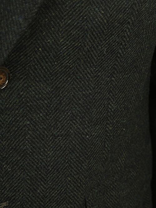 Suitable Blazer Herringbone Merino Wool Dark Green Product / Detail