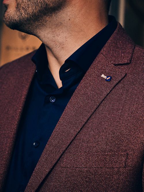 Suitable Blazer i Struktur Bordeaux Model / Sfeerbeeld