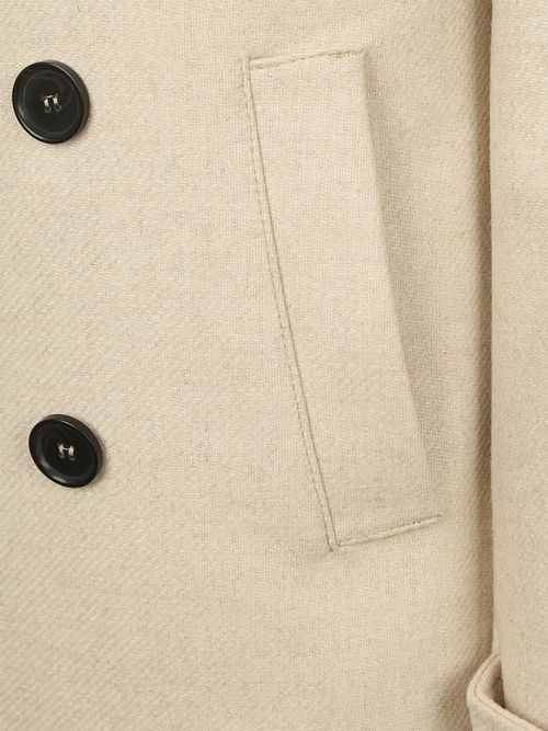 Suitable Caban Abrigo Mezcla De Lana Ecru Product / Detail
