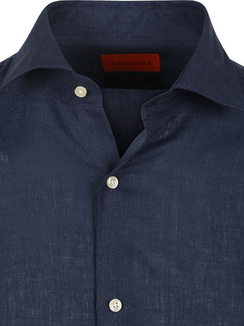 Camicia Suitable in lino blu navy Product / Detail