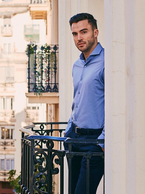 Suitable Sorona Camicia Elegante Mid Blue Model / Sfeerbeeld