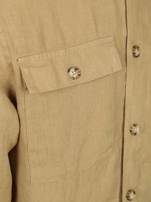 Suitable Linen Overshirt Beige Product / Detail