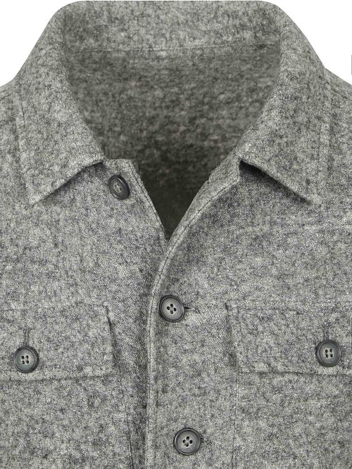 Suitable Overshirt Boiled Wool Blend Grey Product / Detail