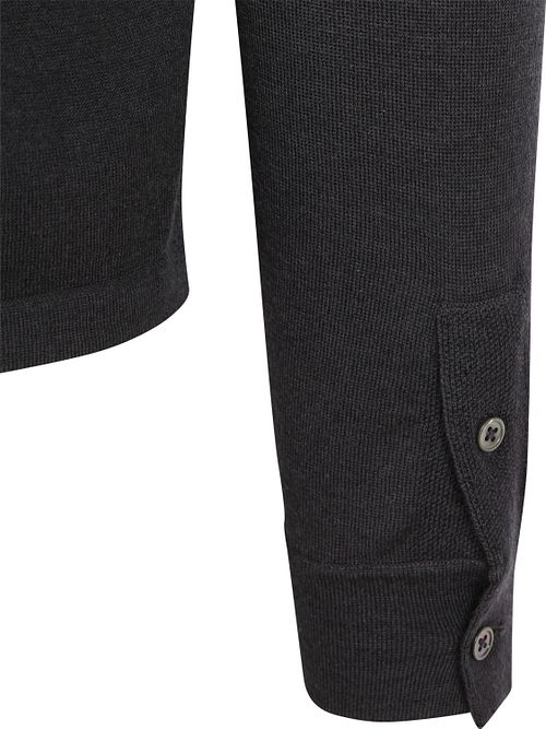 Suitable Cardigan Shirt Merino Anthracite Product / Detail