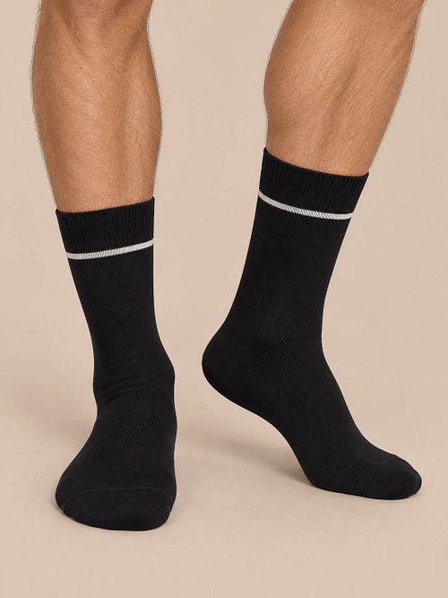 Suitable Chaussettes Lot de 3 Imprimé Noir Multicolore Model / Voorkant
