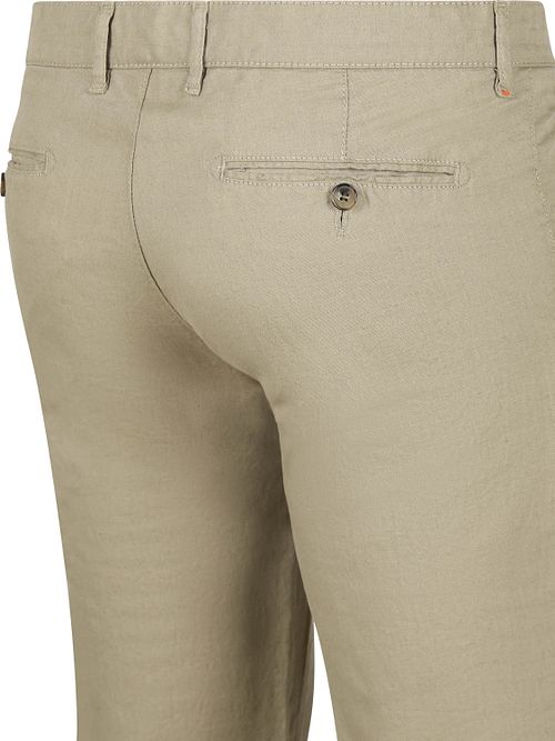 Suitable Chino Pico Cotton Linen Kaki Product / Achterkant