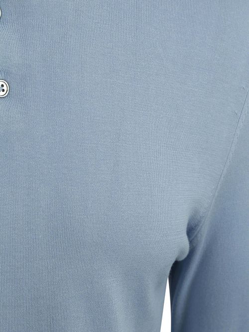 Suitable Compact Cotton Polo Shirt Steel Blauw Product / Detail