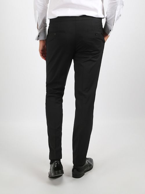 Pantalón de traje Hudson negro Model / Achterkant