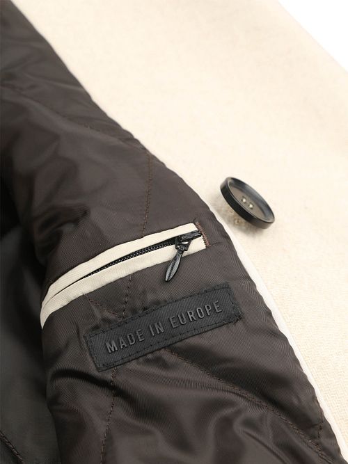 Suitable Frakk Caban Ullblanding Egghvit Product / Detail