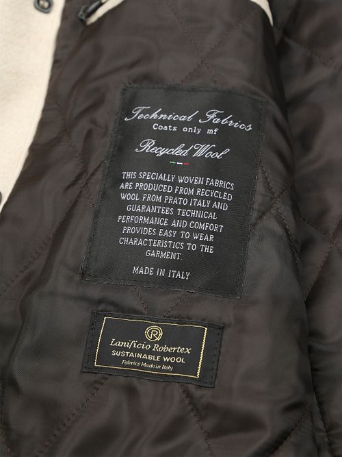 Suitable Frakk Caban Ullblanding Egghvit Product / Detail