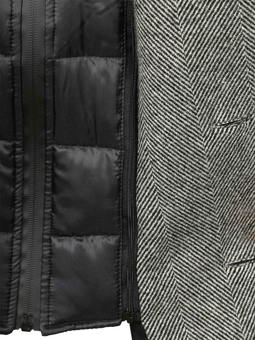 Suitable Frakke Uld Pepita Pepper Grey Product / Detail