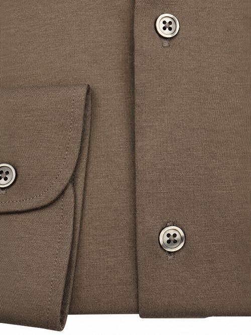 Suitable Sorona Overhemd Dark Taupe