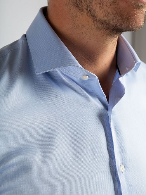 Suitable Hemd Dubbelmanchet Blauw Model / Detail