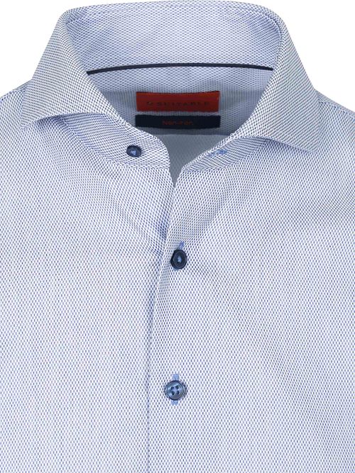 Suitable Hemd Jacquard Luxe Blauw Product / Detail