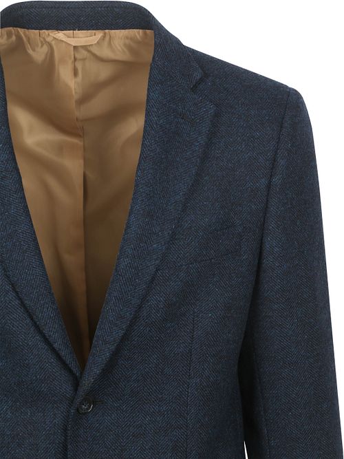 Suitable Herringbone Marynarka Navy Product / Detail