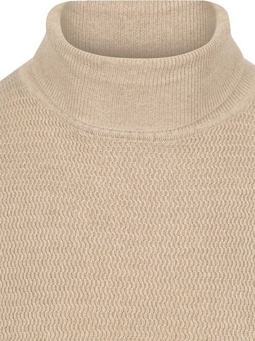 Suitable Turtleneck Pullover Structure Melange Sand Product / Detail