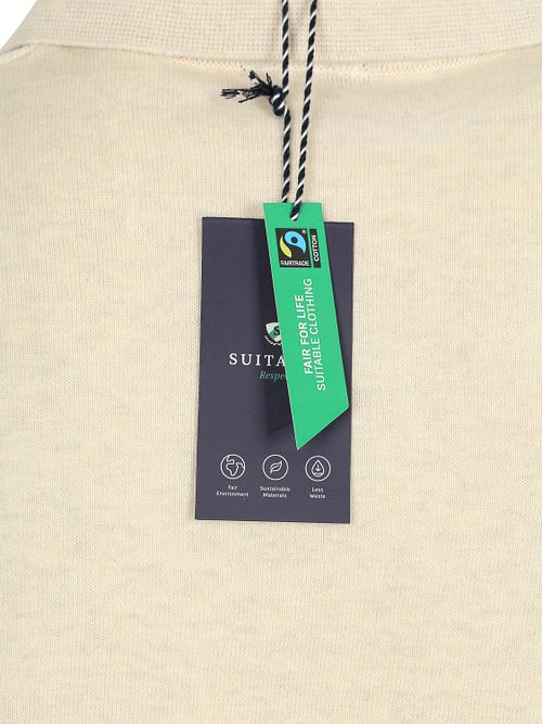 Suitable Knitted Polo Compact Harring Ecru Product / Detail