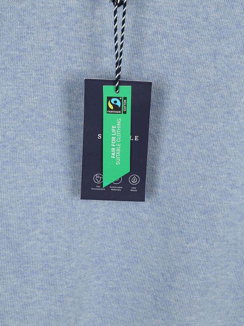 Suitable Knitted Polo Riva Harring Lys Blå Product / Detail