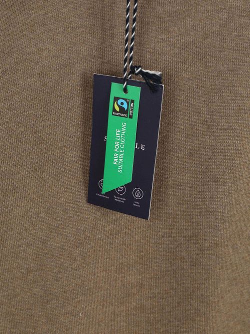 Suitable Knitted Polo Riva Harring Taupe Product / Detail