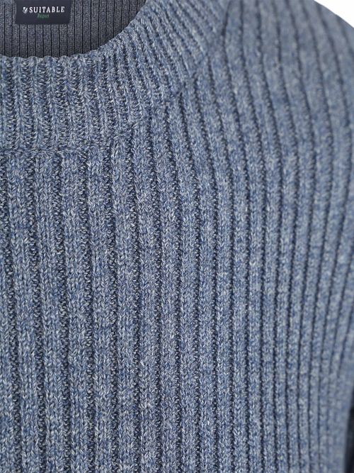 Suitable Mou Pull Bleu Mélanger Product / Detail