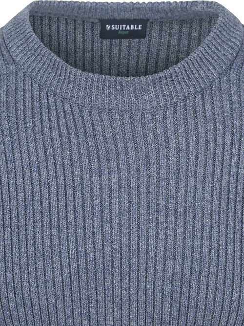 Suitable Mou Trui Melange Blauw Product / Detail