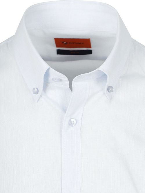 Suitable Overhemd Cotton Slub Lichtblauw Product / Detail