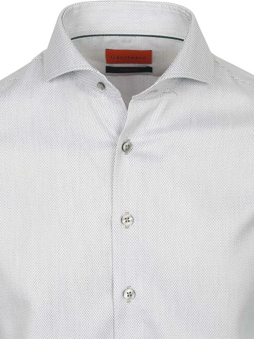 Suitable Overhemd Jacquard Luxe Groen Product / Detail