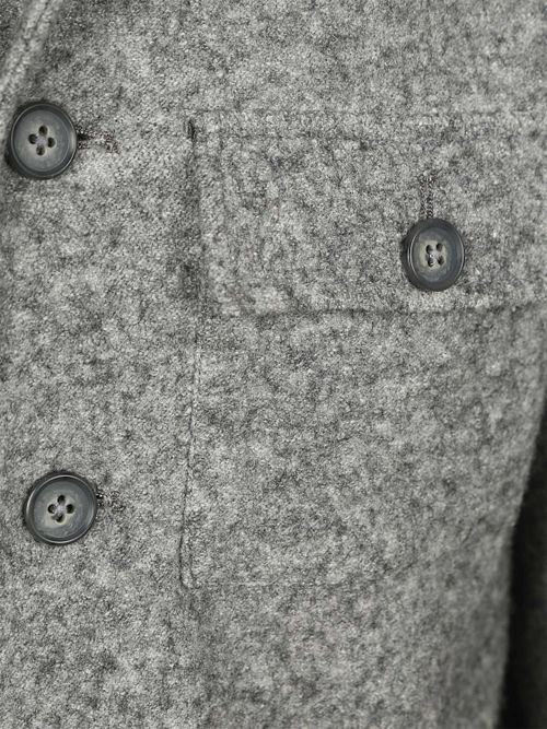 Suitable Overshirt Boiled Wool Blend Grey Product / Detail