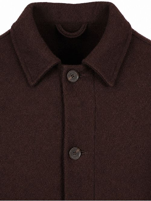 Suitable Overshirt Wool Bouclé Brown