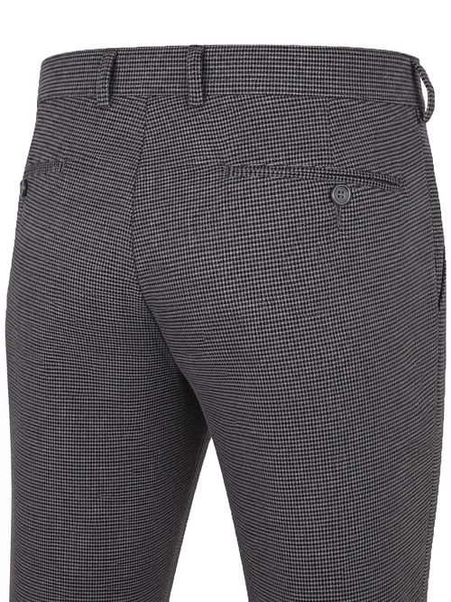 Suitable Chino Pico Pleat Pepita Navy Marron