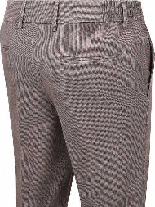Suitable Aiden Pantalon Houndstooth Tabacco