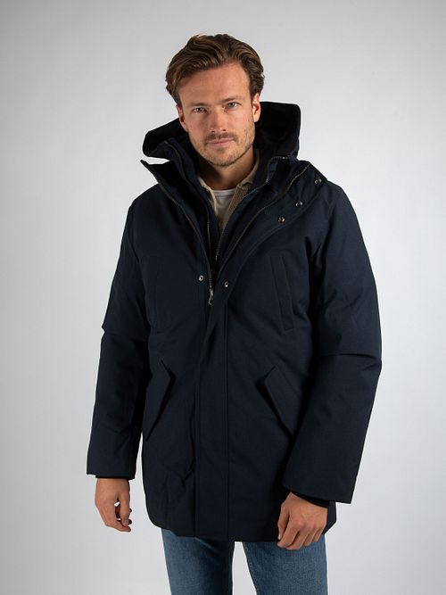 Suitable Parka Black Mountain Marine Modern-Fit Model / Voorkant