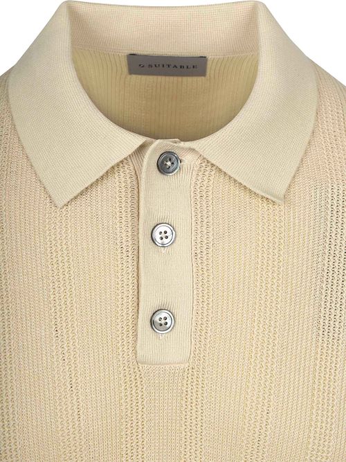 Suitable Stickad Polo Jacquard Sand Product / Detail