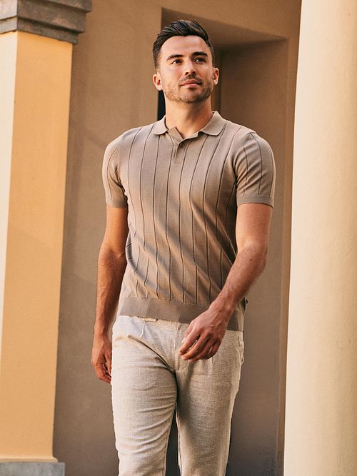 Suitable Respekt Polo Drop Needle Taupe Model / Voorkant